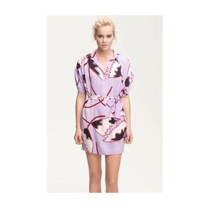 DVF Karin shirt dress 100% silk!